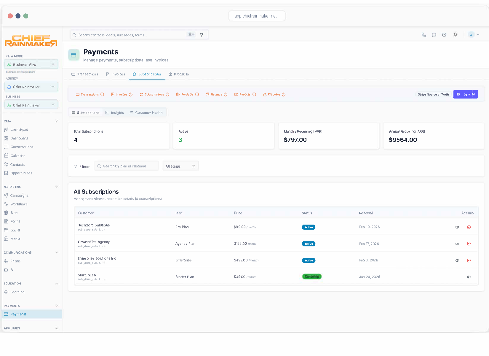 Payments